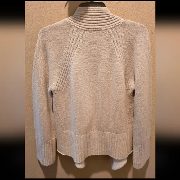 Brochu Walker Tan Wool Cashmere Waterfall Cardigan Size Small - Picture 5 of 6